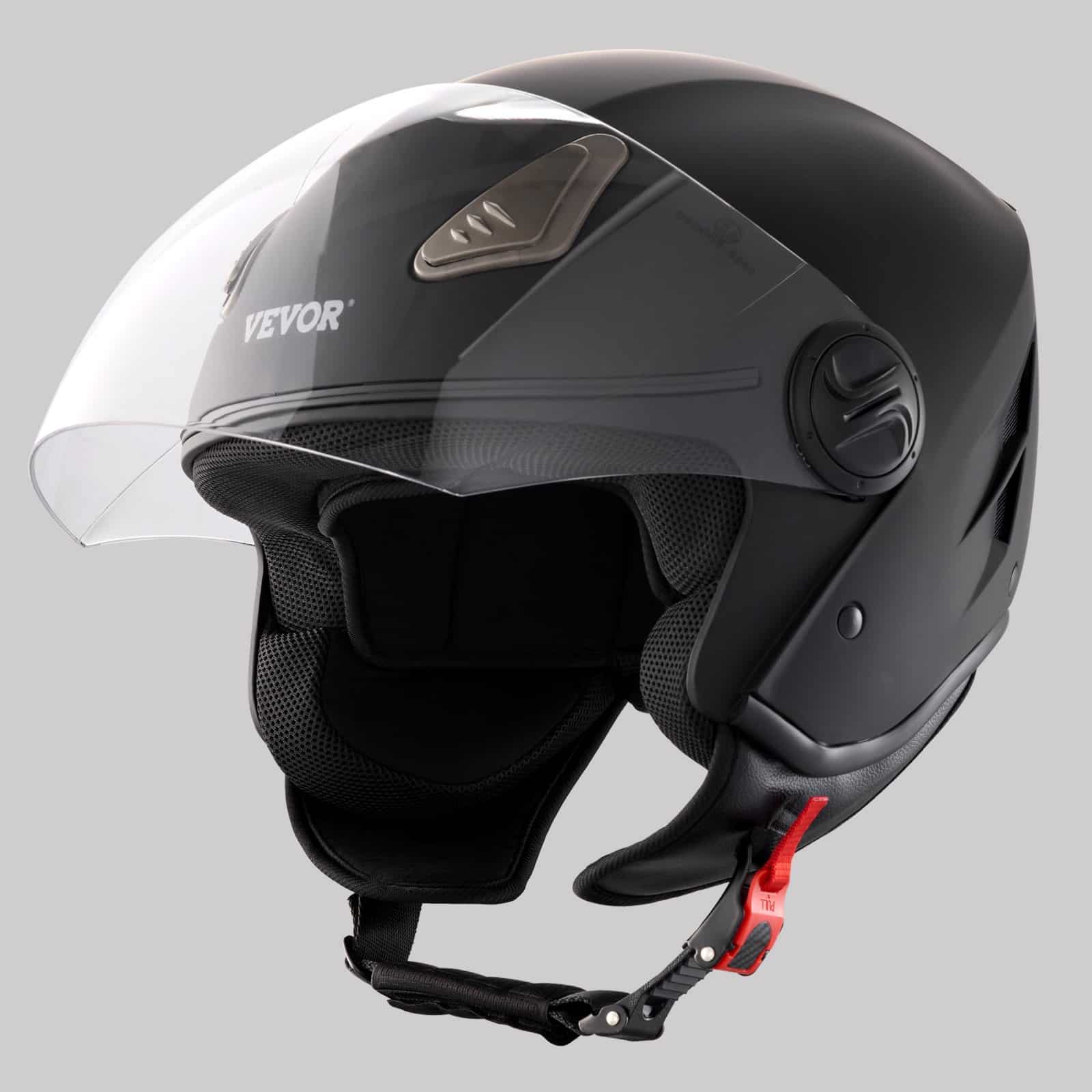 VEVOR 3/4-Face Motorcycle Helmet with Bluetooth, ABS Shell, ECE & DOT Approved, Interchangeable Lens, for Youth & Adults