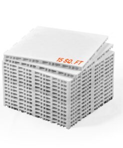 VEVOR Interlocking Dryland Hockey Tiles 30x30cm, 15pcs, Non-Slip Training & Dance Floor, Waterproof Sport Mats, Ash Gray