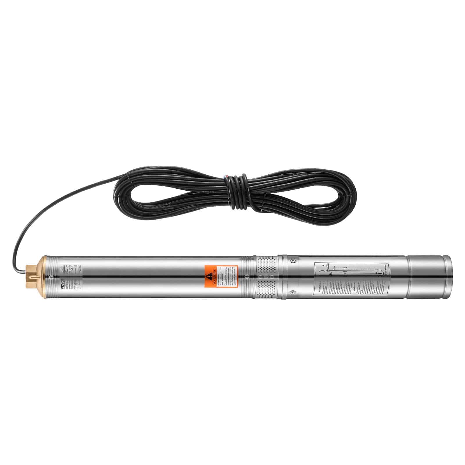 VEVOR 1100W Deep Well Submersible Water Pump, 230V, 65 L/min Flow, 85 m Lift, 20 m Cord, Stainless Steel, with Control Box, IP68 - Image 12