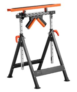 VEVOR 4-в-1 складная роликовая стойка для циркулярной пилы, нагрузка 200кг, высота 84–127см, многонаправленная головка, поддержка для деревообработки