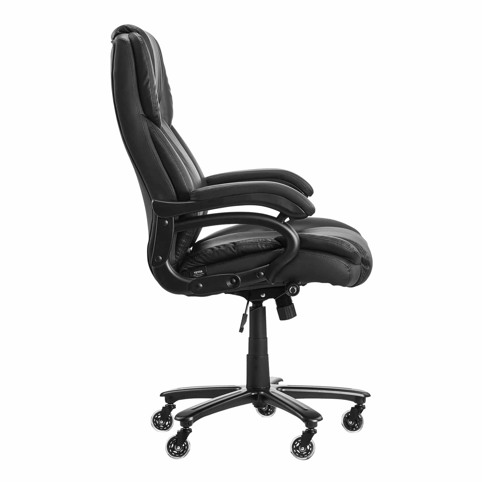 VEVOR Ergonomic Executive Office Chair, High Back, PU Leather, Adjustable Height & Tilt, Lumbar Support, Max Load 226.8 kg, Black - Image 9