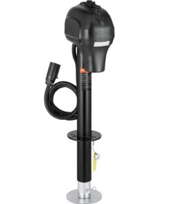 VEVOR Electric Trailer Jack 1588 kg, Heavy Duty RV Power Tongue Jack with 7-pin Connector, Crank Handle & Cover, 24–70 cm Lift