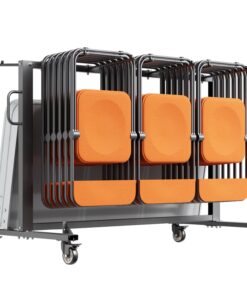 Стойка для складных стульев VEVOR, грузоподъемность 181 кг, вмещает 42 стула или 12 столов, тележка с колесами, черная