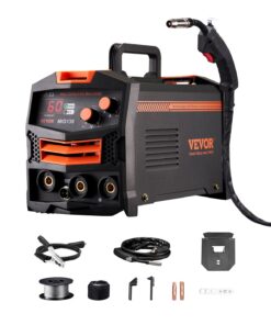 VEVOR 130A Gasless Flux Core MIG Welder with IGBT Inverter, Digital Display, Portable Synergic Welding Machine for Steel & Iron