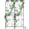 VEVOR Metallist aiavõre 152 x 38 cm, 2 tk, roostevaba toetus ronitaimedele – roosid, kurgid, elulõngad