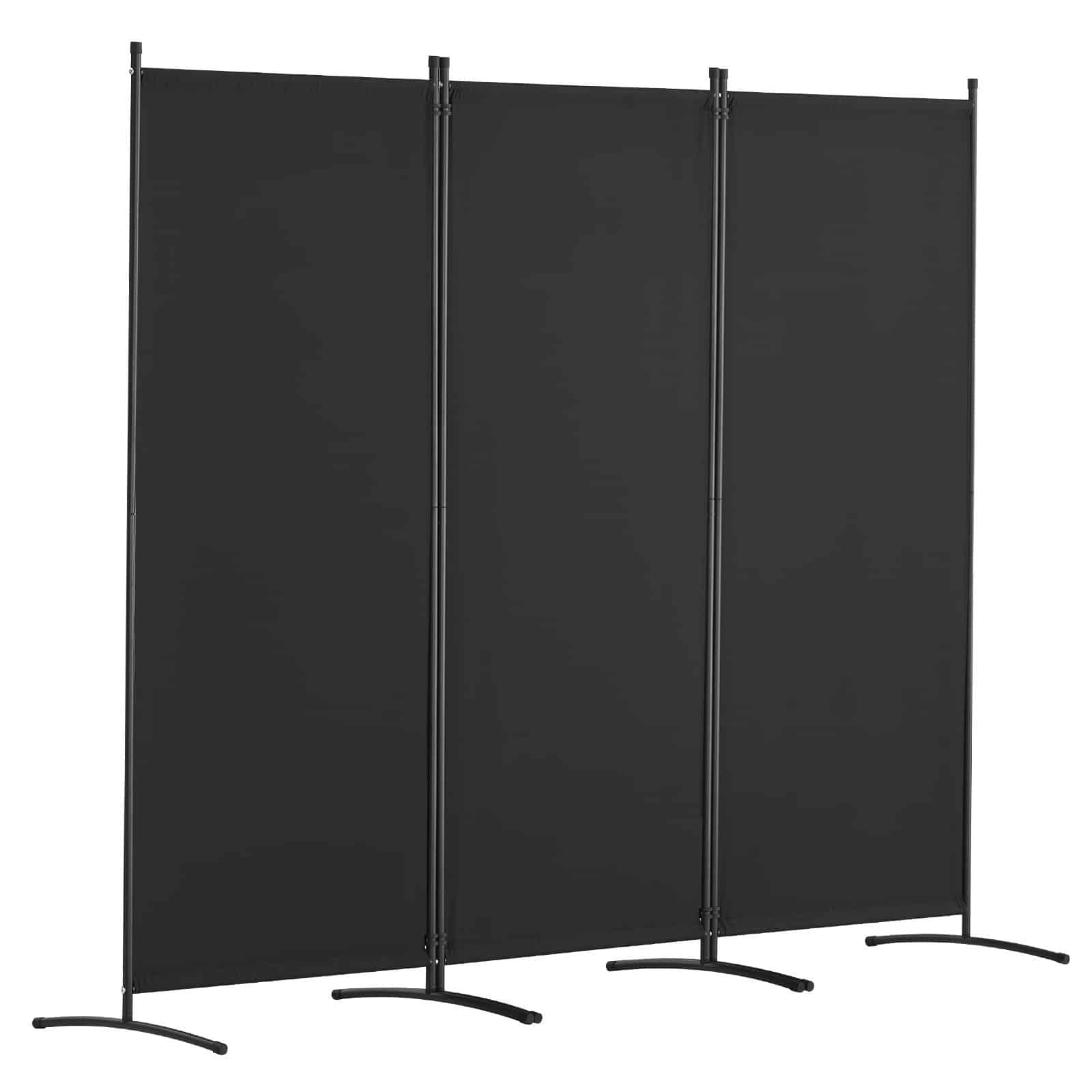 VEVOR 3-Panel Folding Room Divider, Freestanding Privacy Screen with Fabric Panels for Office, Bedroom, 228x184x52 cm, Black — изображение 10
