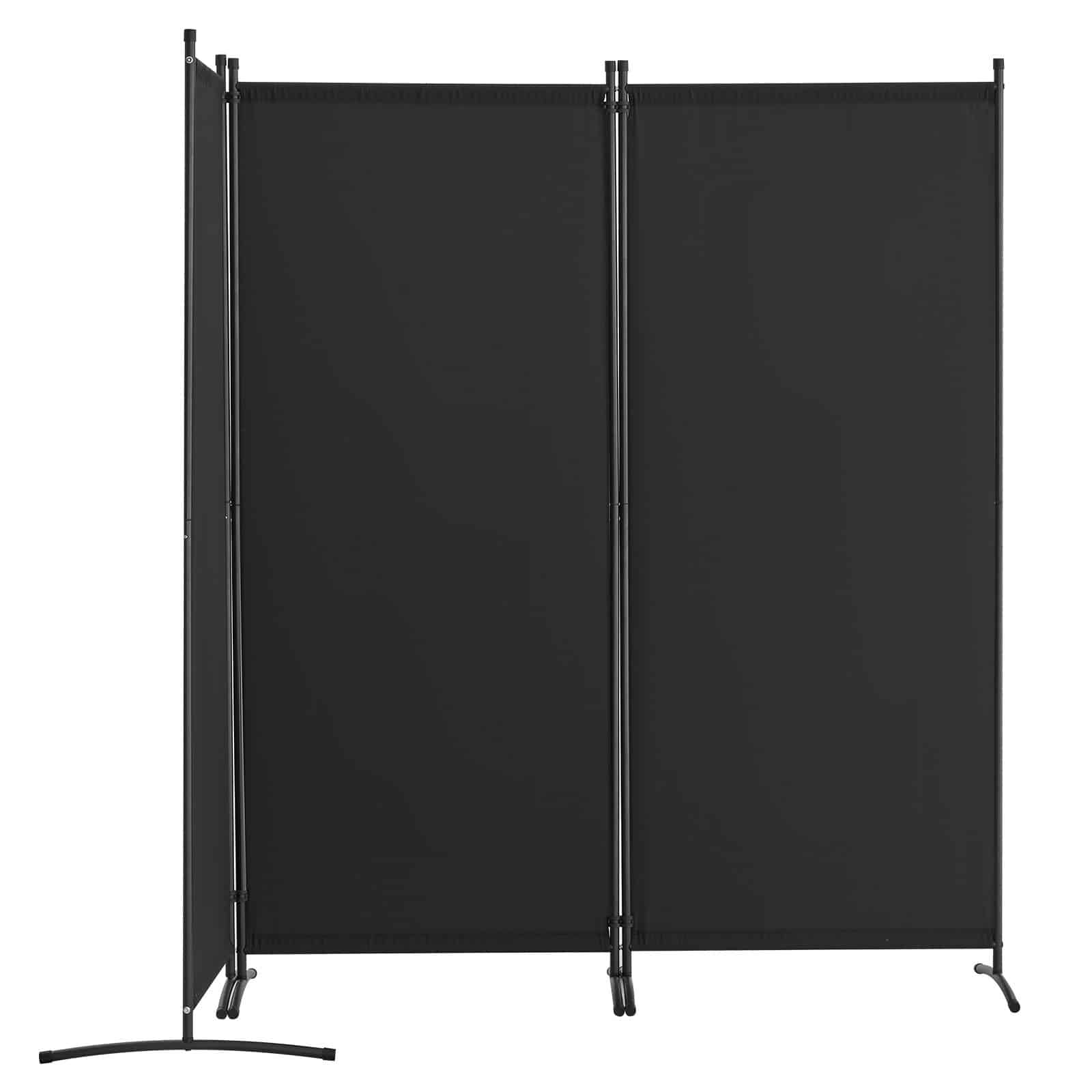 VEVOR 3-Panel Folding Room Divider, Freestanding Privacy Screen with Fabric Panels for Office, Bedroom, 228x184x52 cm, Black — изображение 12