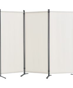VEVOR 3-секционная складная перегородка, белый тканевый экран с металлическим каркасом, 228x184x52 см