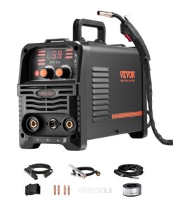 VEVOR 130A 3-в-1 MIG сварочный аппарат с IGBT инвертором, Flux Core/MMA/Lift TIG, цифровой дисплей, портативный