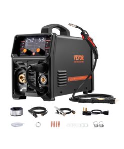VEVOR 200A 4-в-1 MIG сварочный аппарат с LCD – Газ/Flux MIG, MMA, Lift TIG, IGBT инвертор, до 15мм