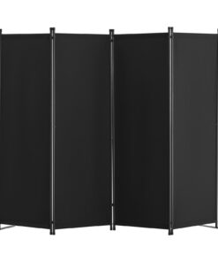 Складная перегородка VEVOR на 4 панели, напольная ширма для уединения, 228x45x172.5 см, водостойкий полиэстер, черная