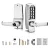 VEVOR Mechanical Keyless Door Lock with 14-Key Keypad, Waterproof Stainless Steel, Fits 35–65mm Doors, for Home & Outdoor Use
