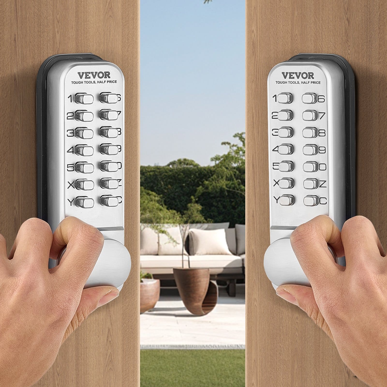 VEVOR Mechanical Keyless Door Lock, Waterproof Zinc Alloy Code Lock for 35–65 mm Doors, Single-Side Entry for Home & Outdoor Use - Pilt 8