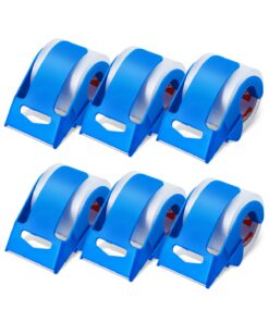 VEVOR Clear Packing Tape Set, 6 Rolls with Dispenser, 48mm x 22.86m, 0.068mm Thick, Heavy Duty for Shipping & Storage