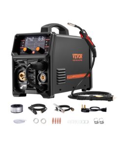 VEVOR 250A 5-в-1 сварочный аппарат MIG с импульсом, газовым/флюсовым MIG, MMA, Lift TIG, LCD-дисплеем и инвертором IGBT