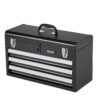 VEVOR 52cm Portable Metal Tool Box with 3 Drawers, Locking Chest with EVA Liners & Ball Bearing Slides, Rust-Resistant Organizer