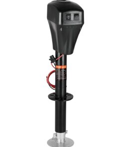 VEVOR Electric Trailer Jack 2268 kg Lift, 25.4–85.9 cm Range, Heavy-Duty RV Tongue Jack with LED & Cover, Black