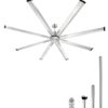 VEVOR 213 cm 8-labaline laeventilaator, pööratav DC mootor, 6 kiirust, vaikne töö, sise-/välitingimustesse, harjatud nikkel