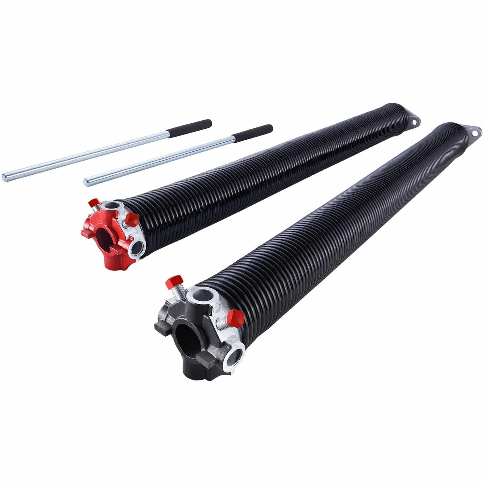 VEVOR Garage Door Torsion Springs Pair, 5.94mm x 50.8mm x 711mm, 16000 Cycles, with Tools & Gloves, Black Coated Steel - Image 10