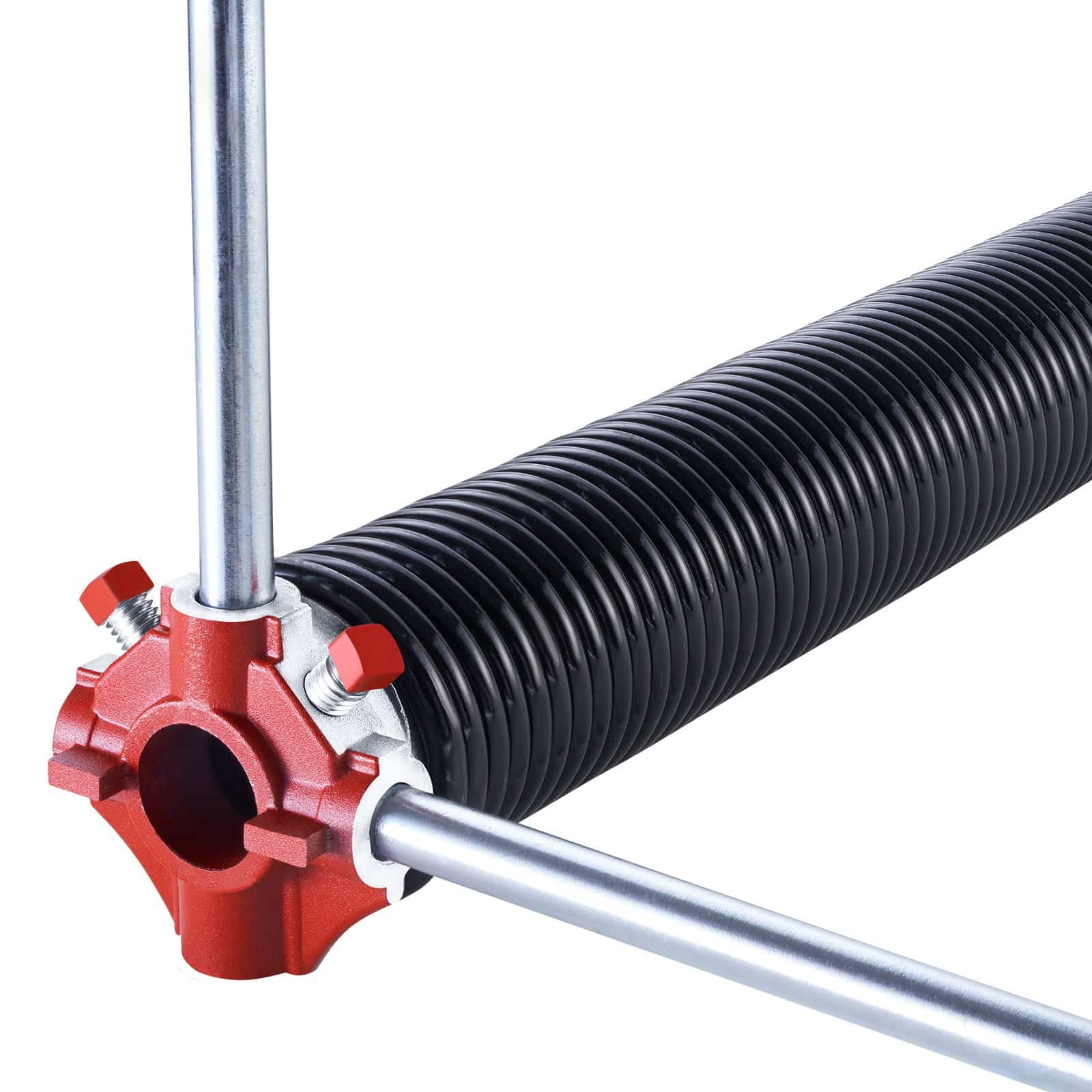 VEVOR Garage Door Torsion Springs Pair, 5.94mm x 50.8mm x 711mm, 16000 Cycles, with Tools & Gloves, Black Coated Steel - Image 11