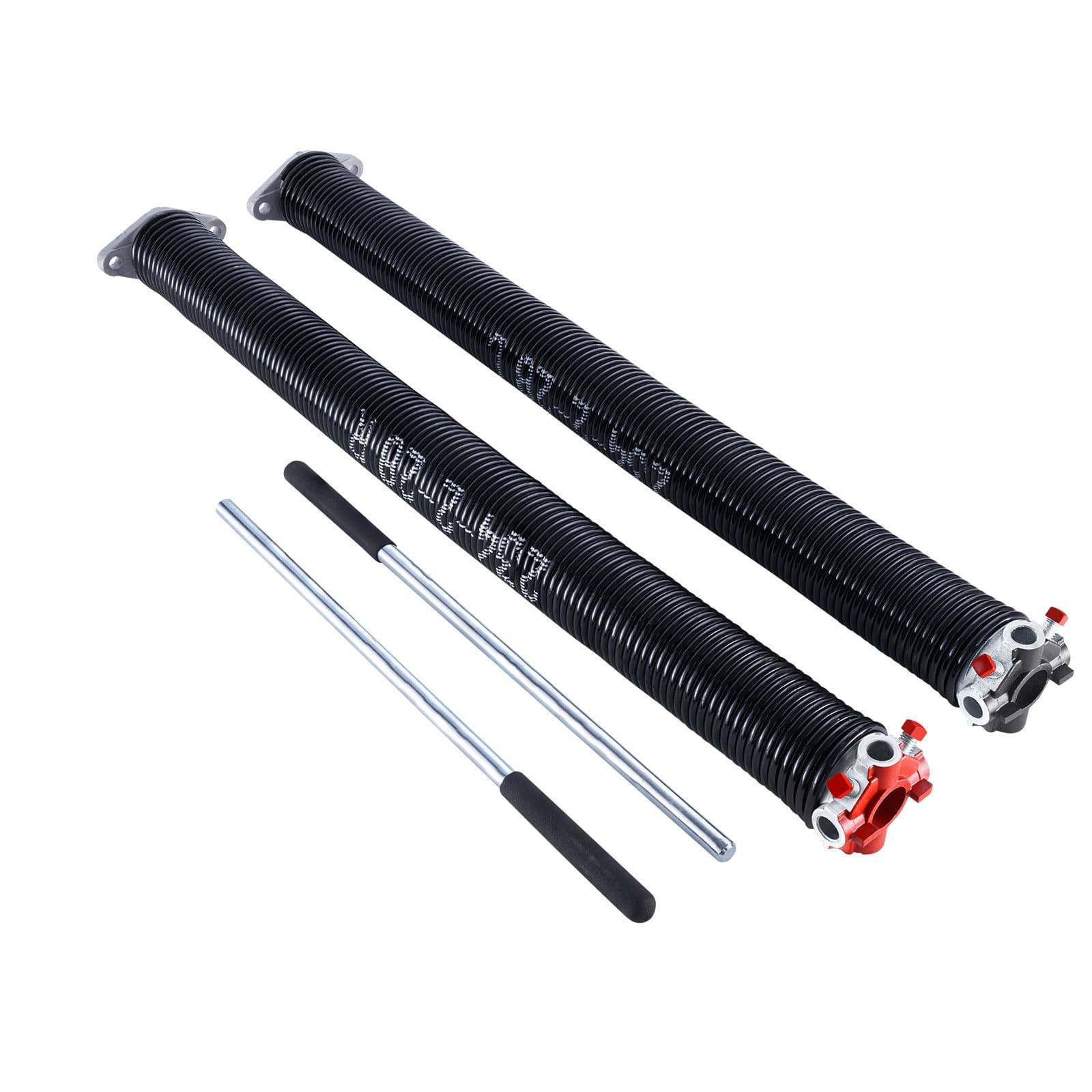 VEVOR Garage Door Torsion Springs Pair, 5.94mm x 50.8mm x 711mm, 16000 Cycles, with Tools & Gloves, Black Coated Steel - Image 12
