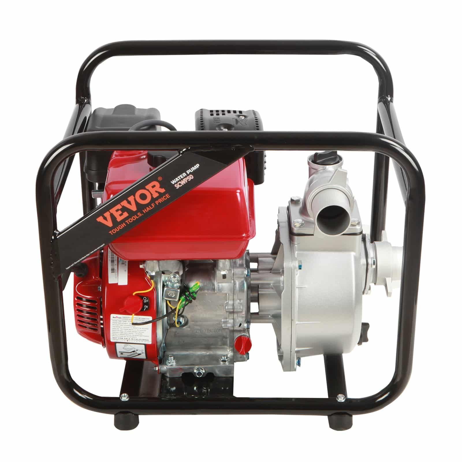 VEVOR 2-Inch Gasoline Water Pump, 5kW 537L/min, 45m Lift, 6.7m Suction, 4-Stroke High Pressure Portable Pump for Irrigation — изображение 11