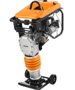 VEVOR 6.5 HP Jumping Jack Compactor, 196 cc Fuel-Powered Rammer, 1633 kg Impact Force, 66 cm Depth, for Soil & Concrete