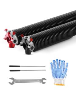 VEVOR Торсионные Пружины для Гаражных Ворот Пара 6.35x50.8x813мм, 16000 Циклов, С Черным Покрытием, с Инструментами для Замены