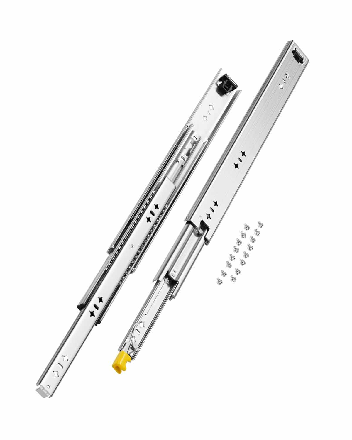 VEVOR Heavy-Duty Locking Drawer Slides, 1 Pair, Full Extension, 530mm, 500kg Load, Ball Bearing, Side Mount, Quiet Design
