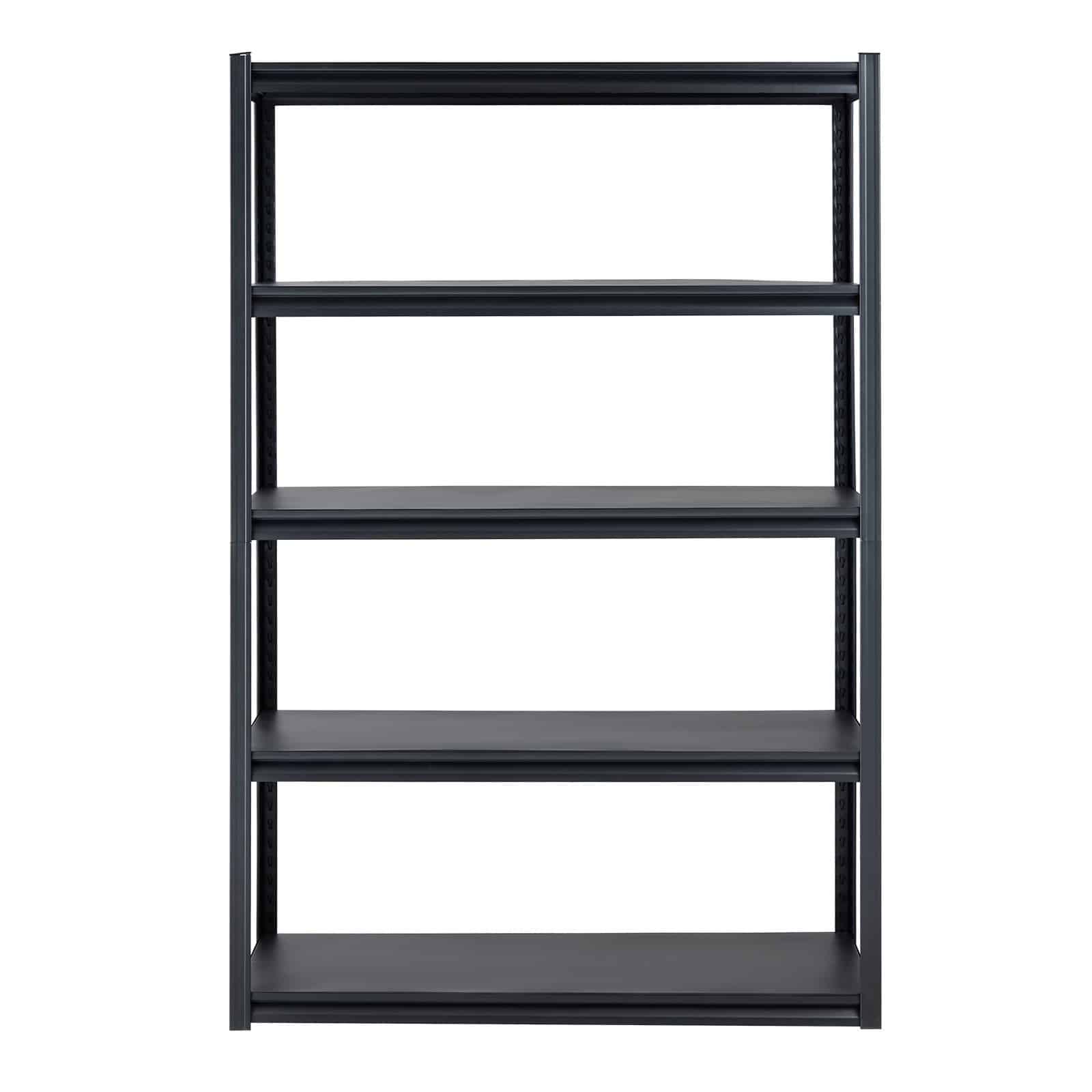 VEVOR 5-Tier Adjustable Metal Storage Shelves, 1360 kg Load, 61x122x183 cm, Garage/Warehouse Utility Rack, Black — attēls 10