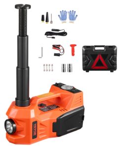 VEVOR 5 Ton Electric Car Jack with Inflator, 12V Hydraulic Scissor Jack Kit with LED & Safety Case for Sedan SUV Truck