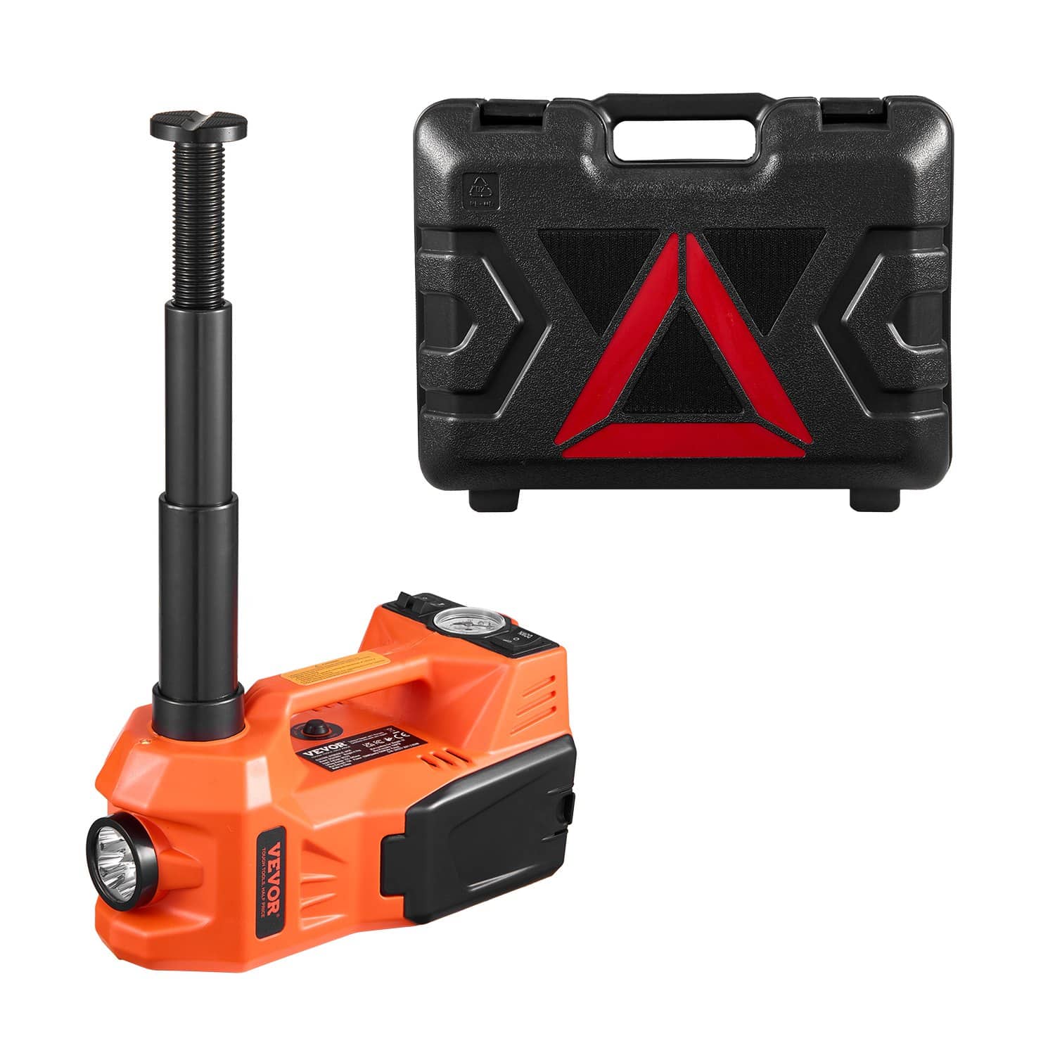 VEVOR 5 Ton Electric Car Jack with Inflator, 12V Hydraulic Scissor Jack Kit with LED & Safety Case for Sedan SUV Truck — Attēls 12