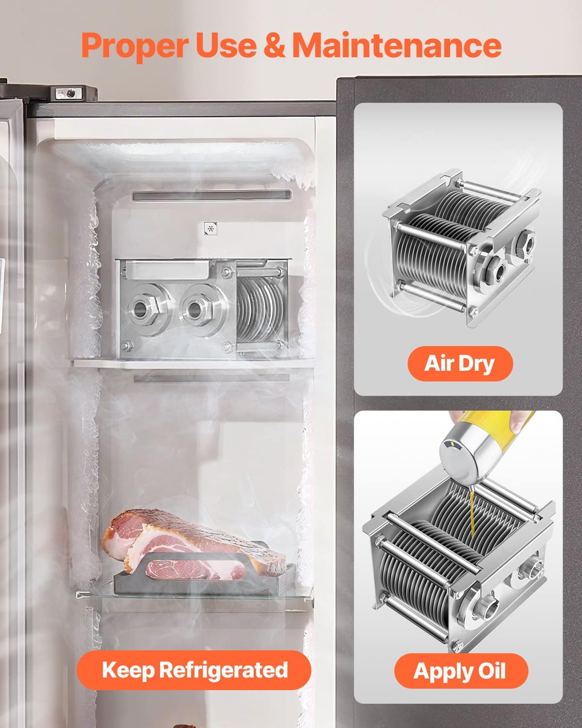 VEVOR 5 mm Stainless Steel Blade Set for SJY-DQ90 Commercial Meat Cutter – Slicer for Boneless Meat & Soft Vegetables — attēls 6