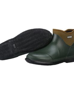 VEVOR Women's Waterproof Neoprene Rubber Ankle Boots, Insulated Anti-Slip Rain & Garden Footwear, Size 38 EU