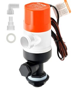 VEVOR 12V аераторний насос для живильних баків човна, 69 л/хв, з подвійним впуском, антикорозійний, для прісної і солоної води