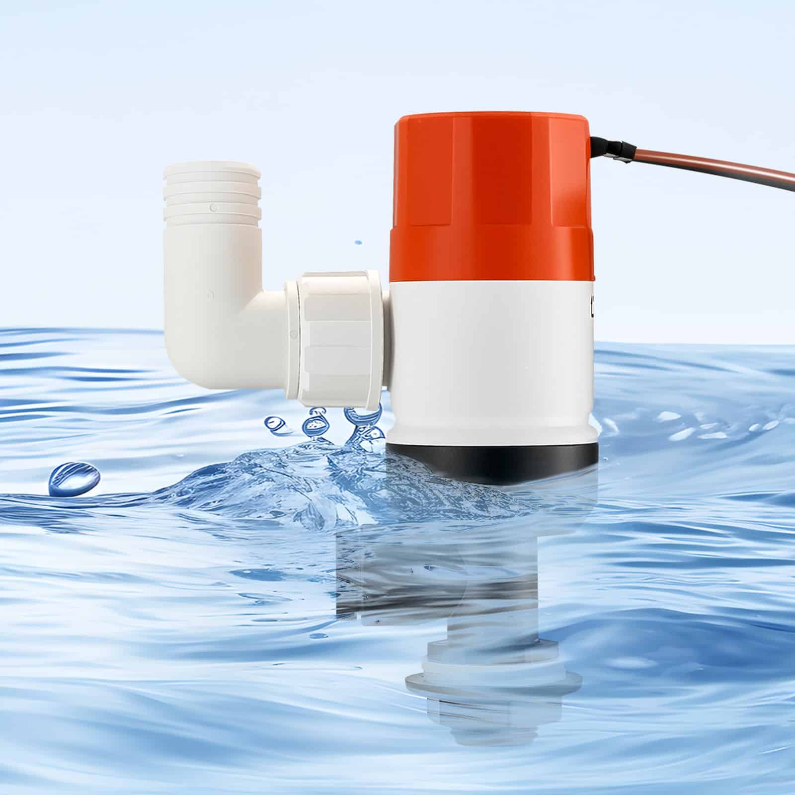 VEVOR 12V Livewell Pump for Boats, 32 L/min Aerator with Dual Inlets, ABS Housing, Removable Motor, for Fresh/Salt Water - Зображення 8