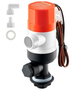 VEVOR 12V насос для живої наживки на човен, 32 л/хв аератор з двома впусками, ABS корпус, знімний мотор