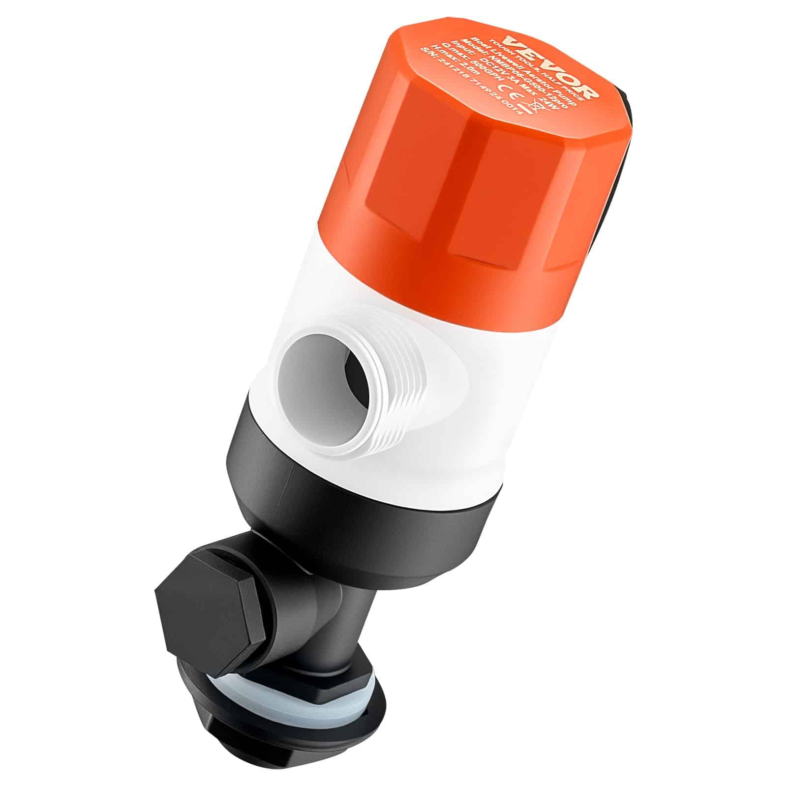 VEVOR 12V Livewell Pump for Boats, 32 L/min Aerator with Dual Inlets, ABS Housing, Removable Motor, for Fresh/Salt Water - Зображення 10