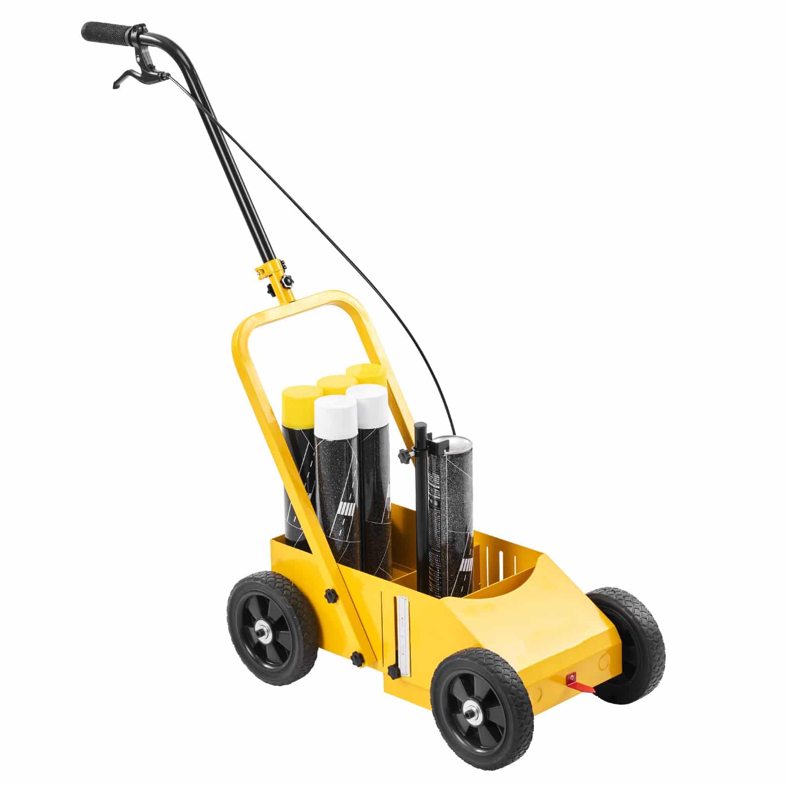 VEVOR Striping Line Marking Machine, 61x33x90 cm, 4-Wheel Adjustable Width, Heavy-Duty for Roads, Parking Lots, Sports Fields