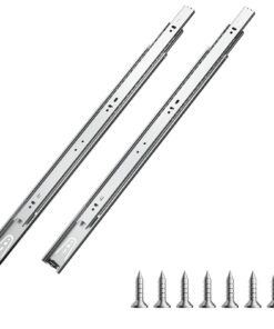 VEVOR Направляющие 50,8 см для ящиков, 10 пар, полное выдвижение, боковое крепление, нагрузка 45 кг, тихое закрытие