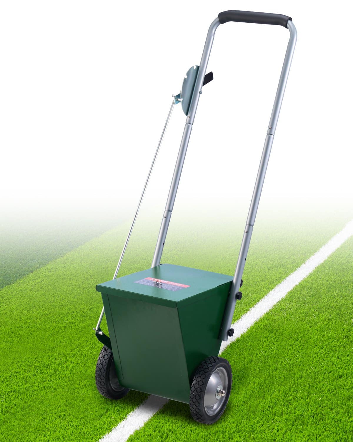 VEVOR Dry Line Marker with 2 Wheels, Adjustable 5–10 cm Line Width, 11.3 kg Capacity, for Baseball & Softball Fields, Green