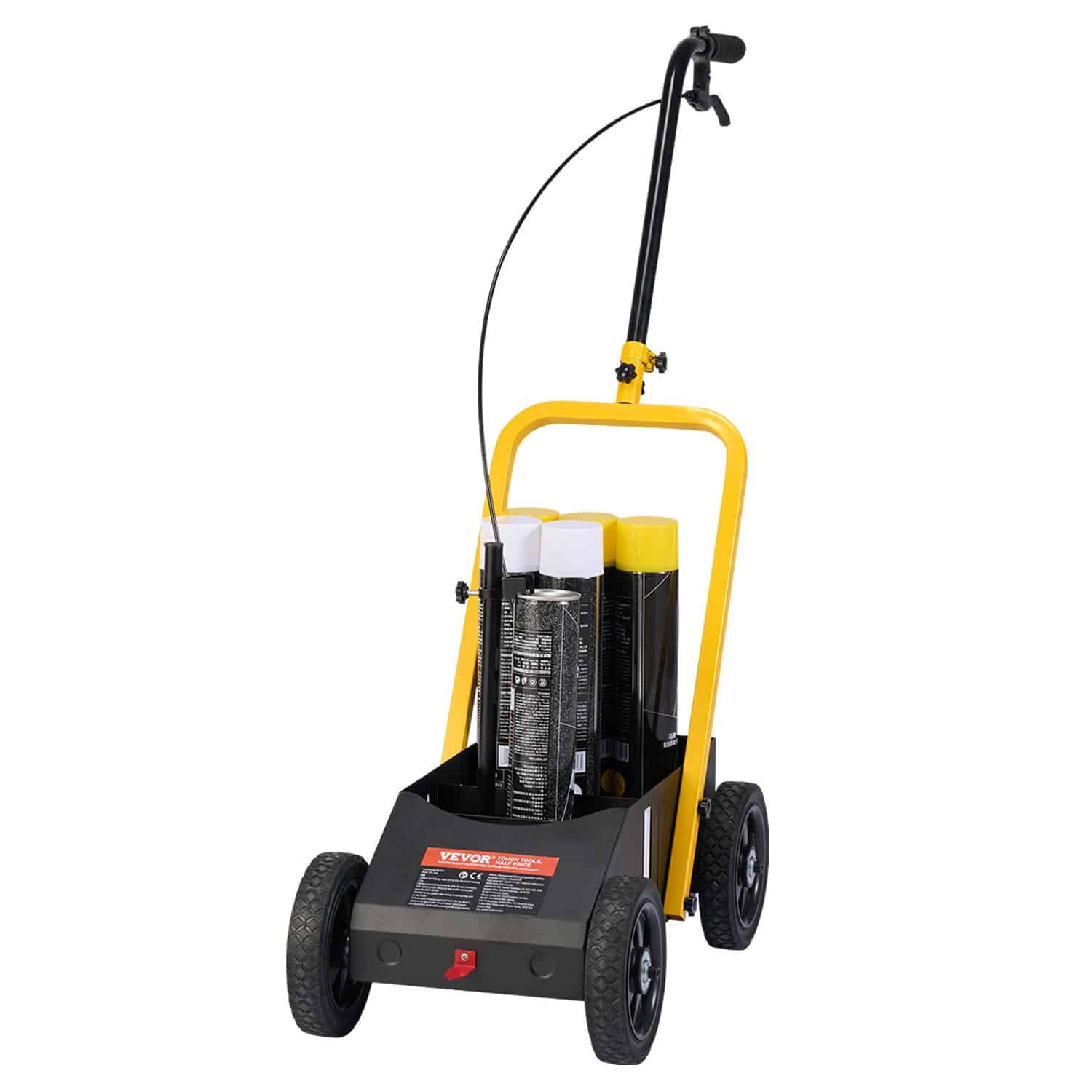 VEVOR Line Marking Machine 61x33x90cm, 4-Wheel Adjustable 5–10cm Striping Width, for Parking, Roads, Sports Fields, Black - Image 10