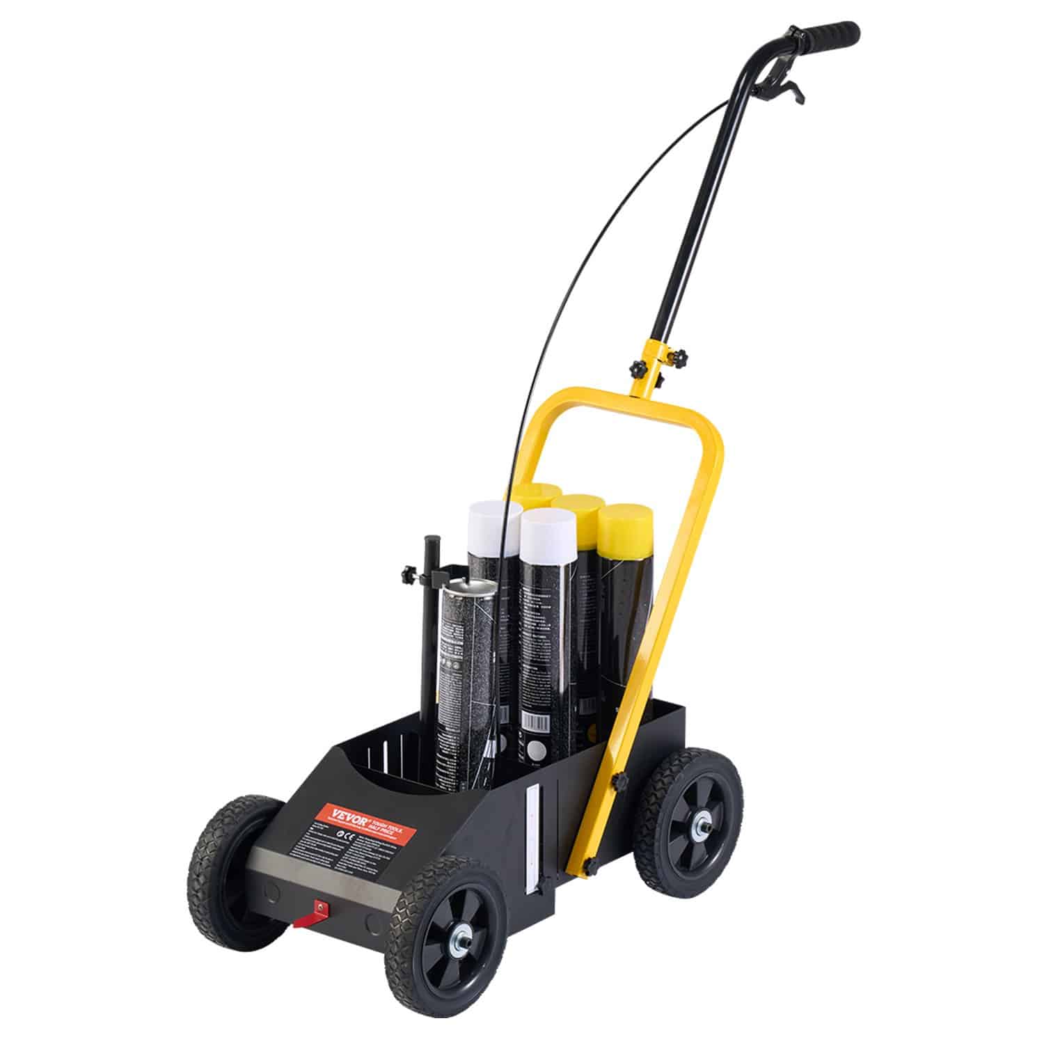 VEVOR Line Marking Machine 61x33x90cm, 4-Wheel Adjustable 5–10cm Striping Width, for Parking, Roads, Sports Fields, Black - Image 11