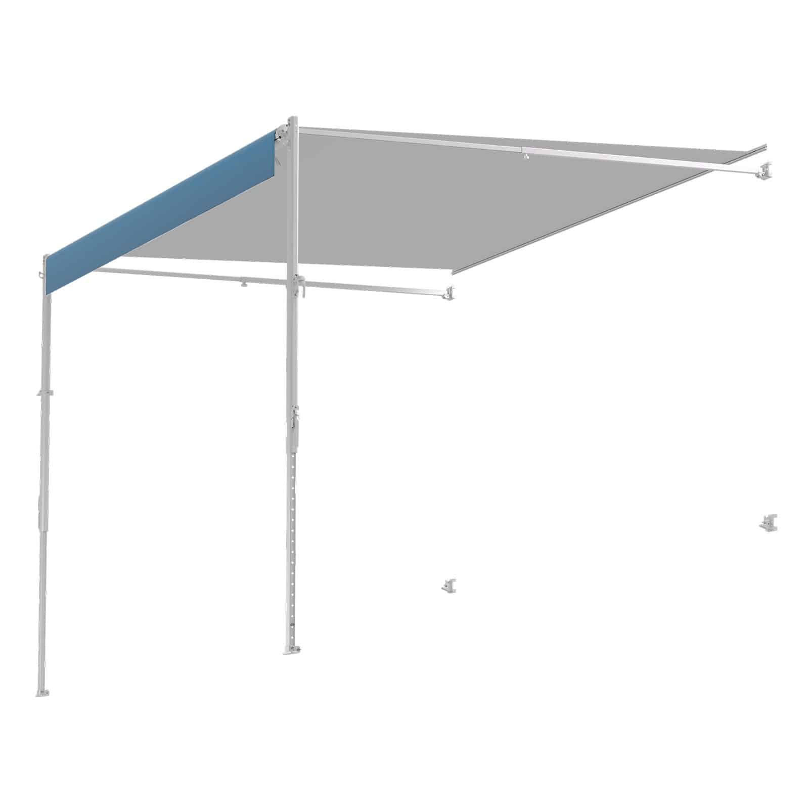 VEVOR Manual RV Awning Kit 5.5m, Retractable Waterproof Awning with Aluminum Frame for Trailers and Campers, Blue Fade - Pilt 11