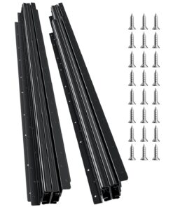 VEVOR 100cm Heavy Duty Undermount Drawer Slides, Full Extension, 118kg Load, Silent Rails for Cabinet & Stair Storage, Black