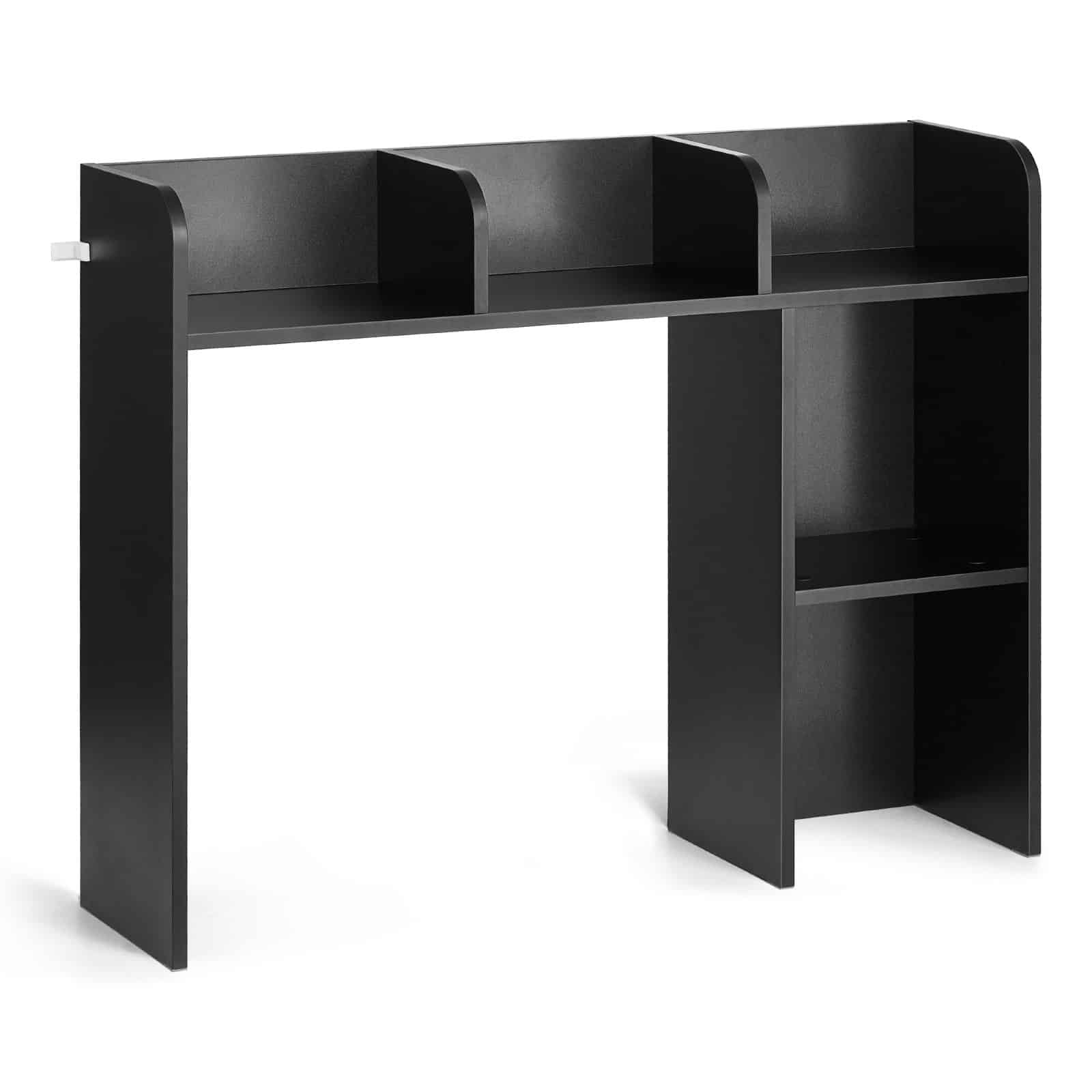 VEVOR 2-Tier Desktop Bookshelf Hutch, 94.5x24.1x73.4 cm, Wood Storage Organizer with Anti-Slip Pads for Office, Home, Dorm, Black — изображение 11