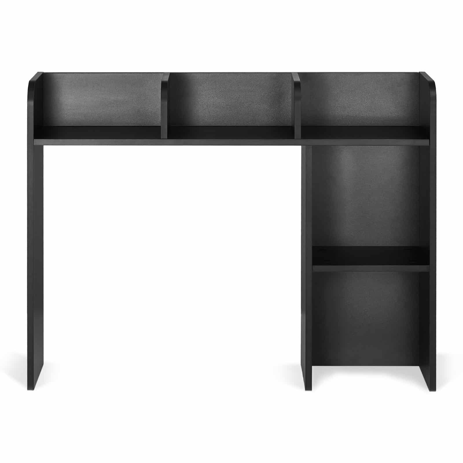 VEVOR 2-Tier Desktop Bookshelf Hutch, 94.5x24.1x73.4 cm, Wood Storage Organizer with Anti-Slip Pads for Office, Home, Dorm, Black — изображение 9