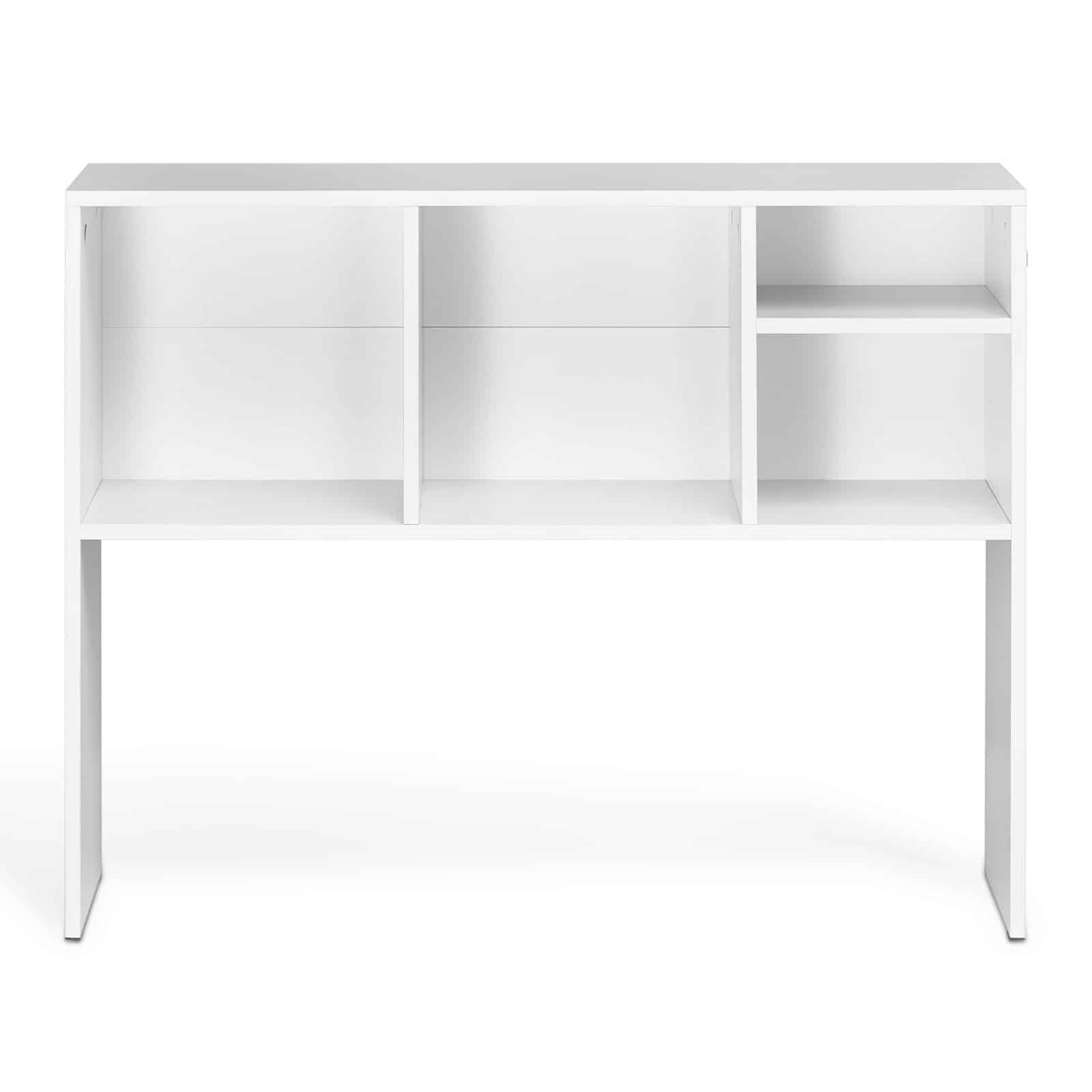 VEVOR White Desktop Bookshelf Hutch 94x24x73 cm – 1-Tier Wood Organizer with Anti-Slip Feet for Office, Home, Dorm – Paveikslėlis 9