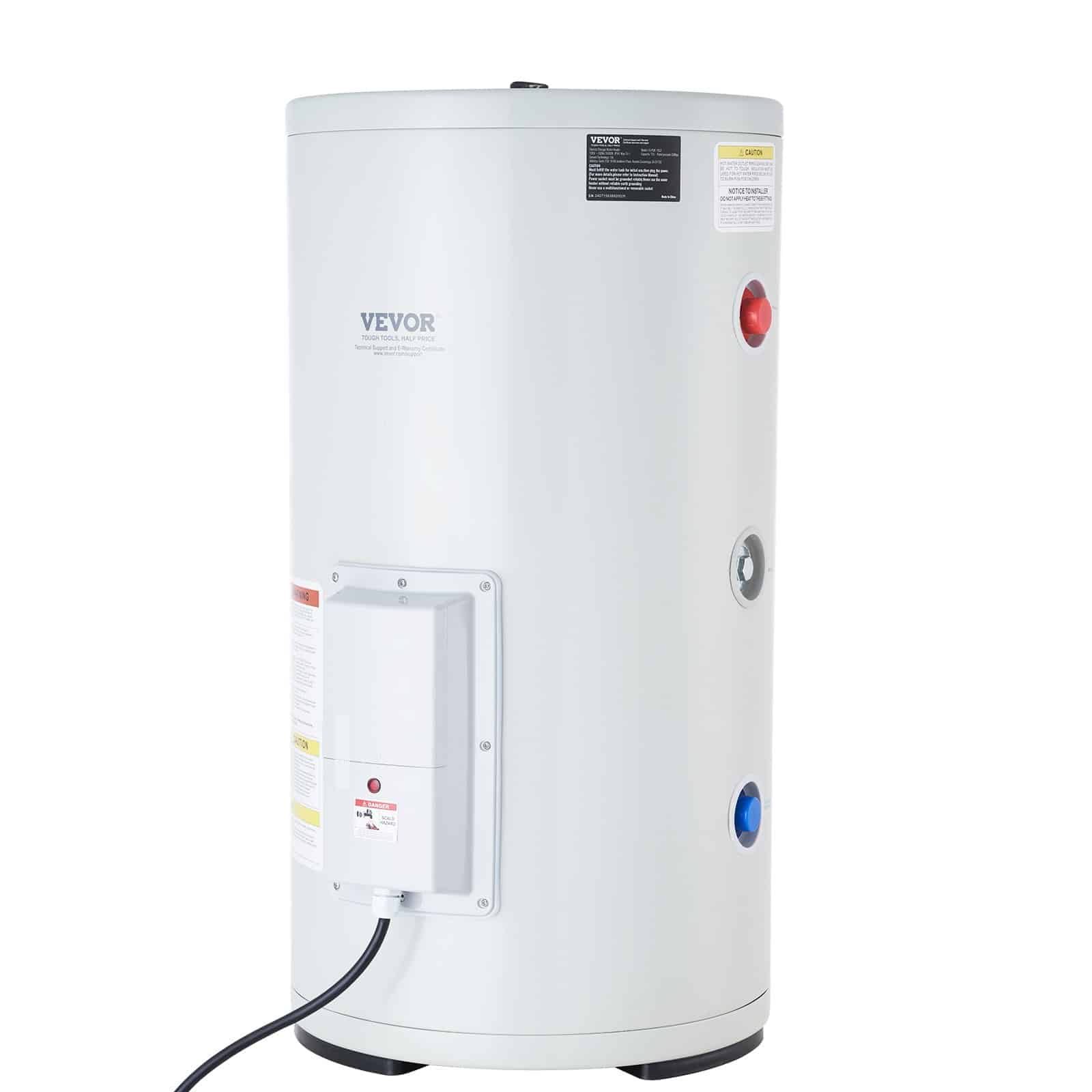 VEVOR 70L Electric Water Heater, 1600W Tank with LED Display, Knob Control, IPX4 Waterproof, Instant Hot Water for Home Use — изображение 9