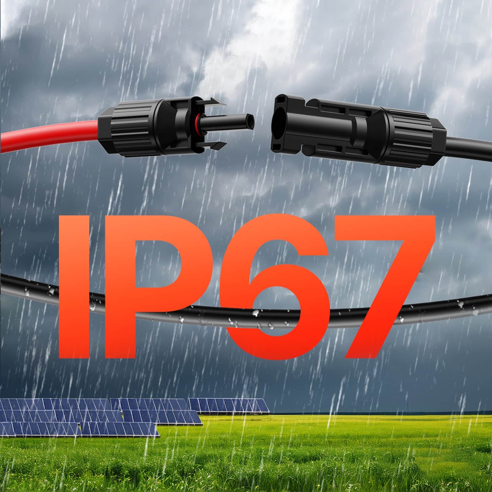 VEVOR 15.24m Solar Panel Extension Cable Set, 6mm² PV Wire with MC4 Waterproof Connectors, Black & Red, for Home/RV/Marine - Зображення 8